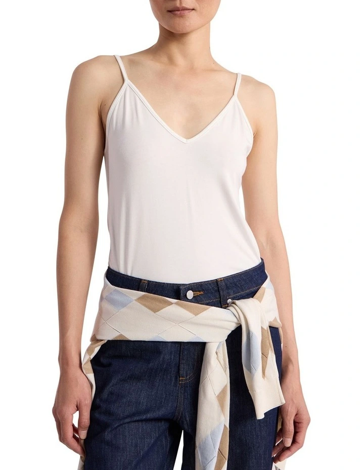 Betsy Bamboo Cami in White image 1