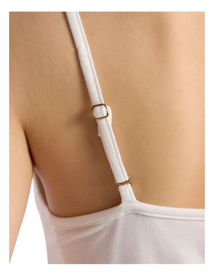 Betsy Bamboo Cami in White image 3