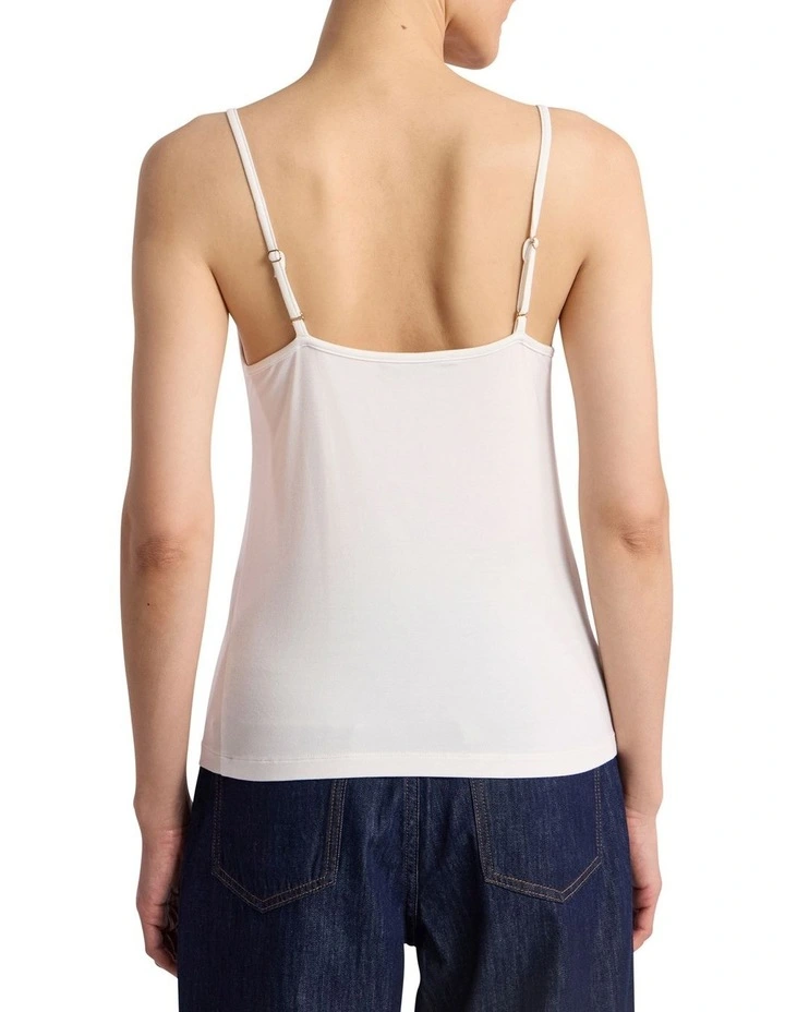 Betsy Bamboo Cami in White image 4