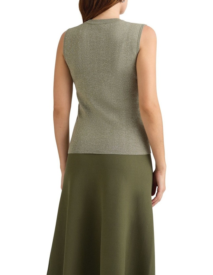 Gail Shimmer Knit Tank in Elm Sparkle image 3
