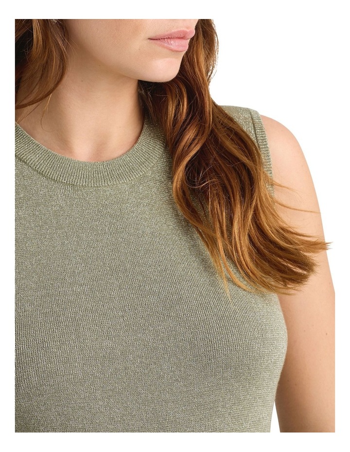 Gail Shimmer Knit Tank in Elm Sparkle image 4