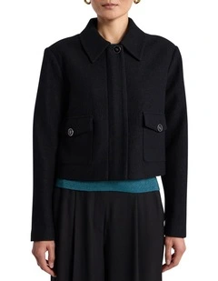 Cosmos Felted Wool Jacket in Black