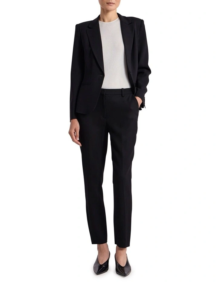 Edna Tapered Pant in Black image 1