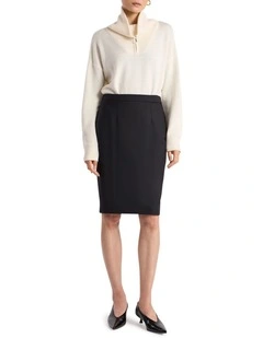 Celeste Pencil Skirt in Black