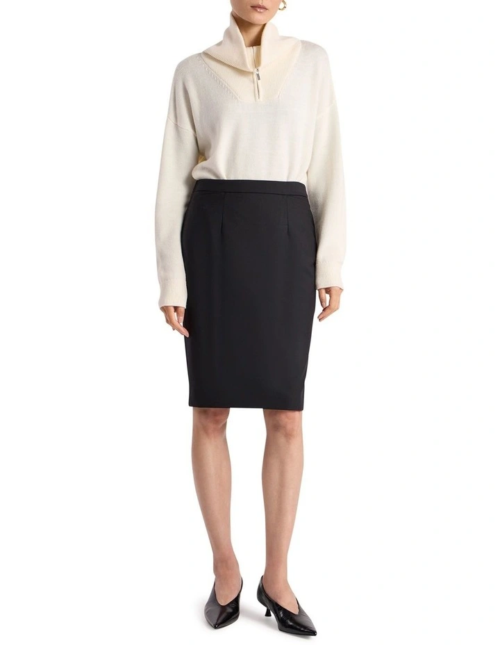 Celeste Pencil Skirt in Black image 1