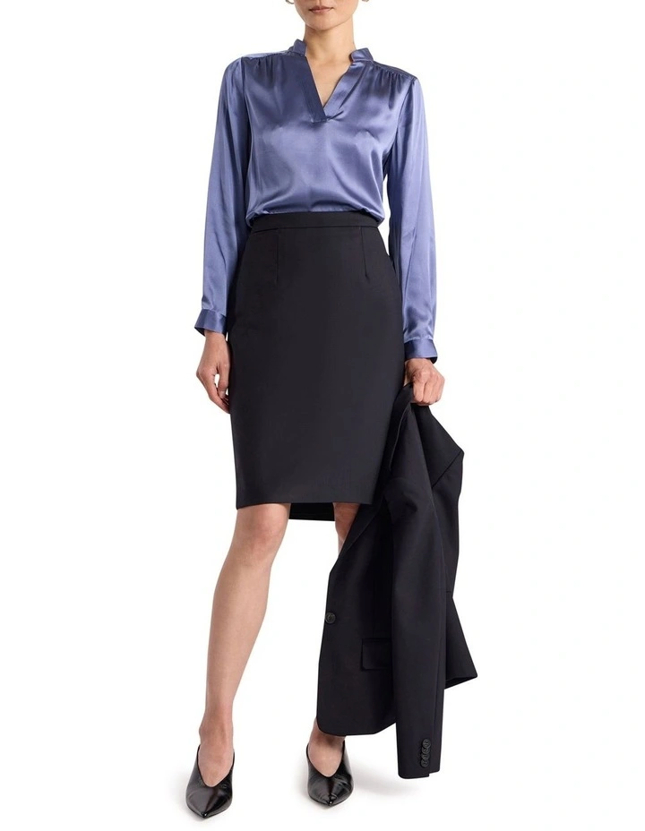 Celeste Pencil Skirt in Ink image 1