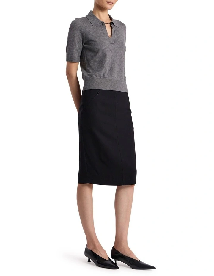 Edna Pencil Skirt in Black image 1