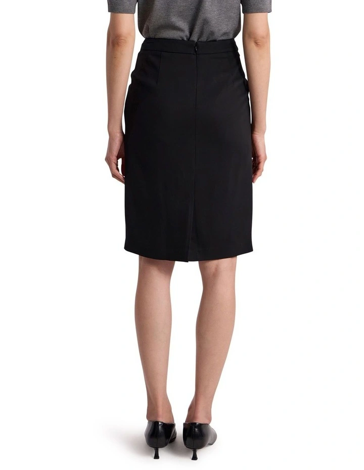 Edna Pencil Skirt in Black image 4