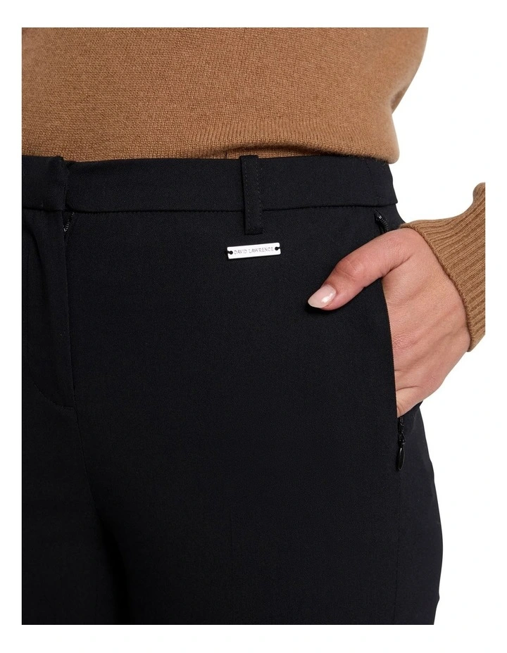 Bennie Bengaline Pant in Black image 3
