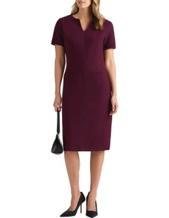 Bronwyn Felted Wool Dress in Fig