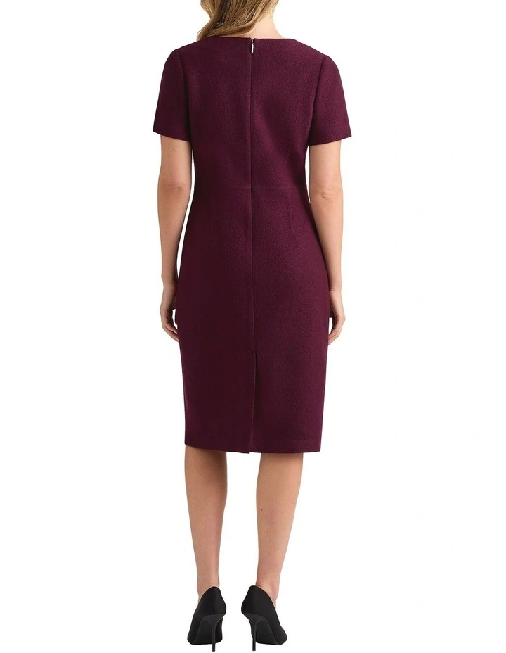 Bronwyn Felted Wool Dress in Fig image 2
