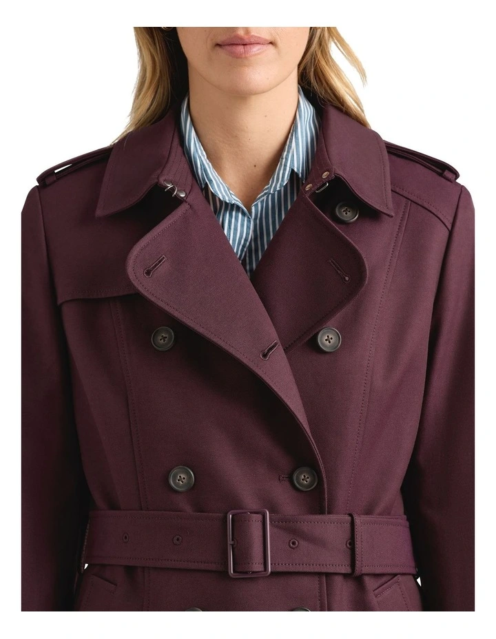 Eda Trench Coat in Fig image 3