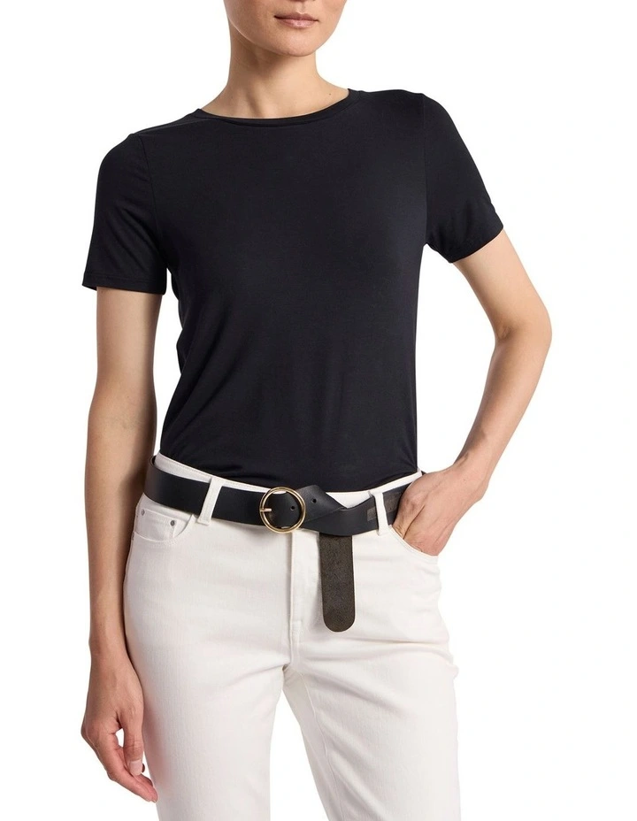 Betsy Bamboo Tee in Black image 1