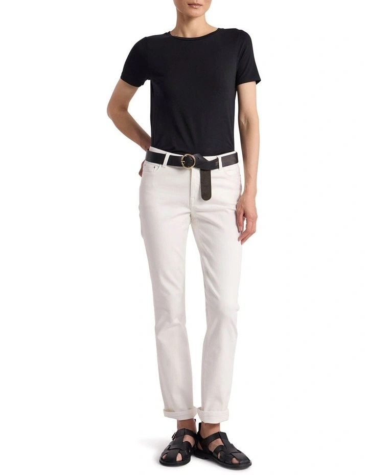 Betsy Bamboo Tee in Black image 2