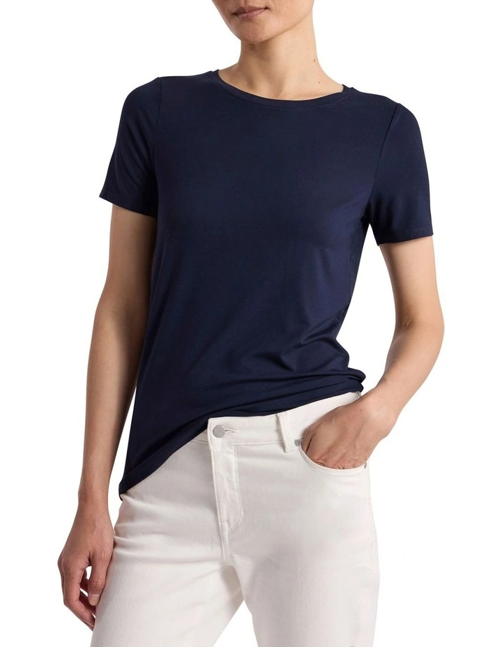 Betsy Bamboo Tee in Navy image 1