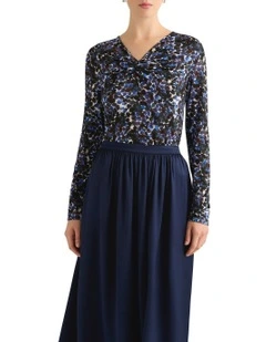 Heidi Babywool Top in Blue Multi