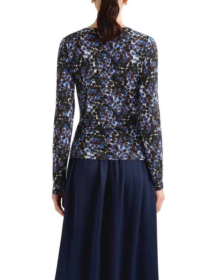 Heidi Babywool Top in Blue Multi image 2