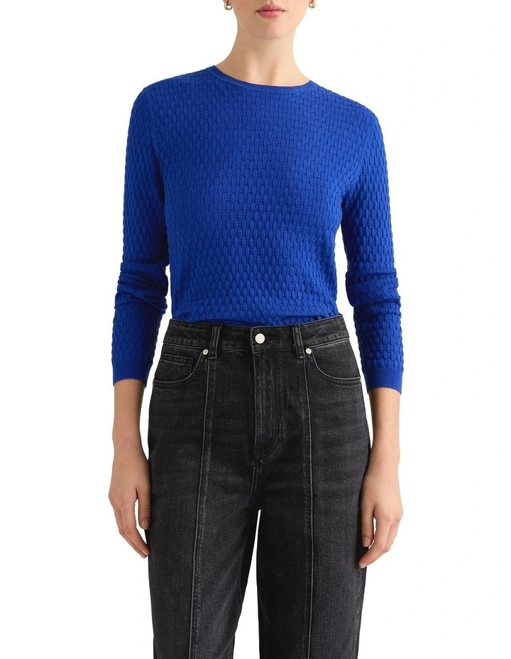 Nola Wool Blend Knit in Royal Blue image 1