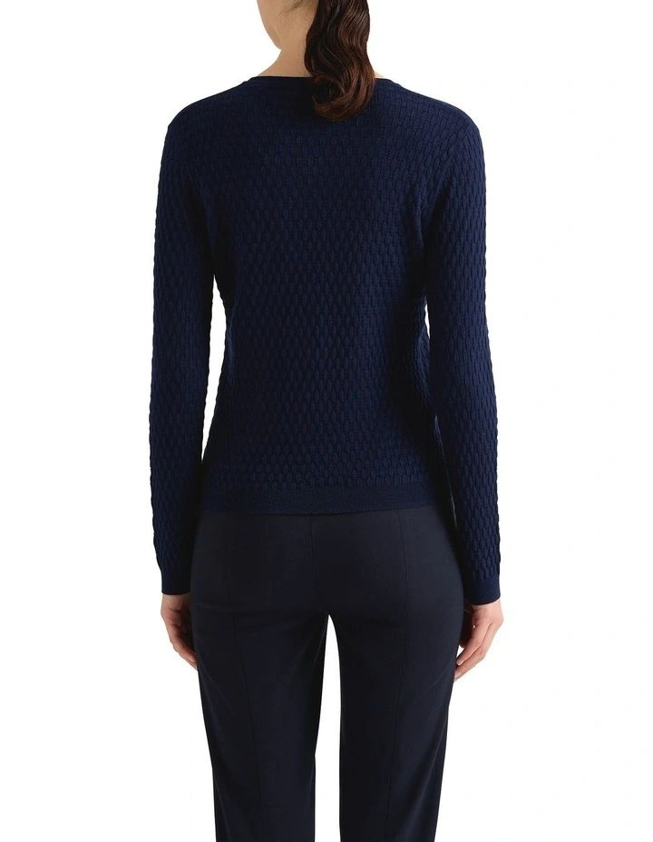 Nola Wool Blend Knit in Navy image 2