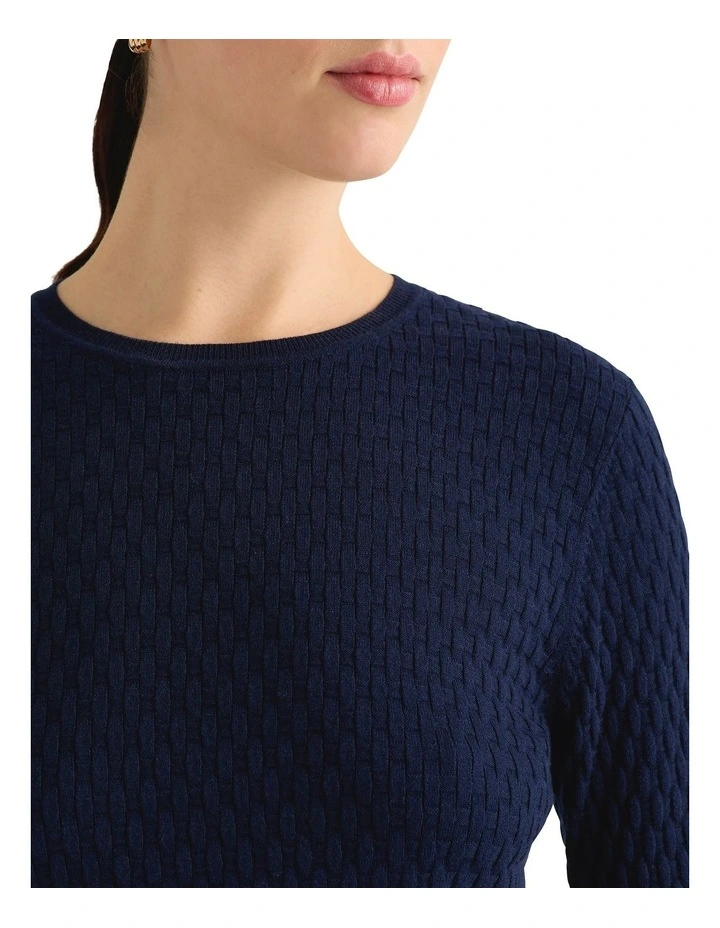 Nola Wool Blend Knit in Navy image 4