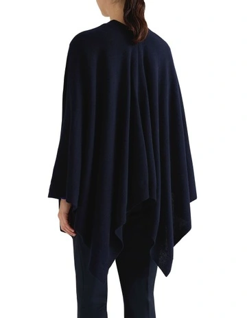 Miles Merino Cape in Navy