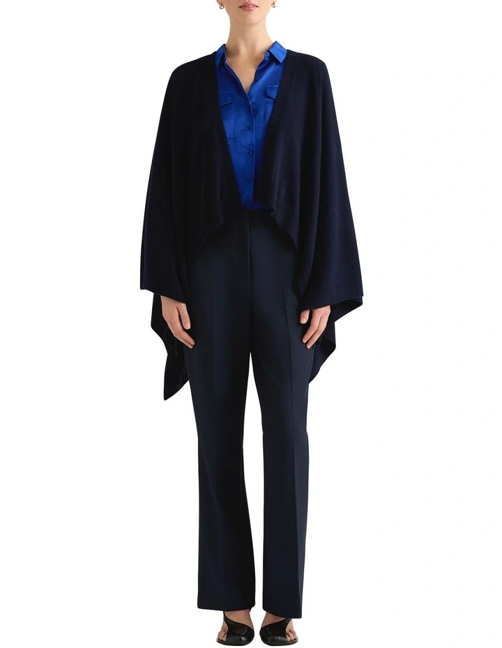 Miles Merino Cape in Navy image 3