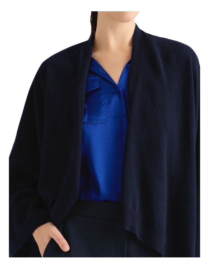 Miles Merino Cape in Navy image 4