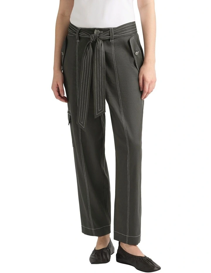 Cabello Cargo Pant in Dark Army image 3