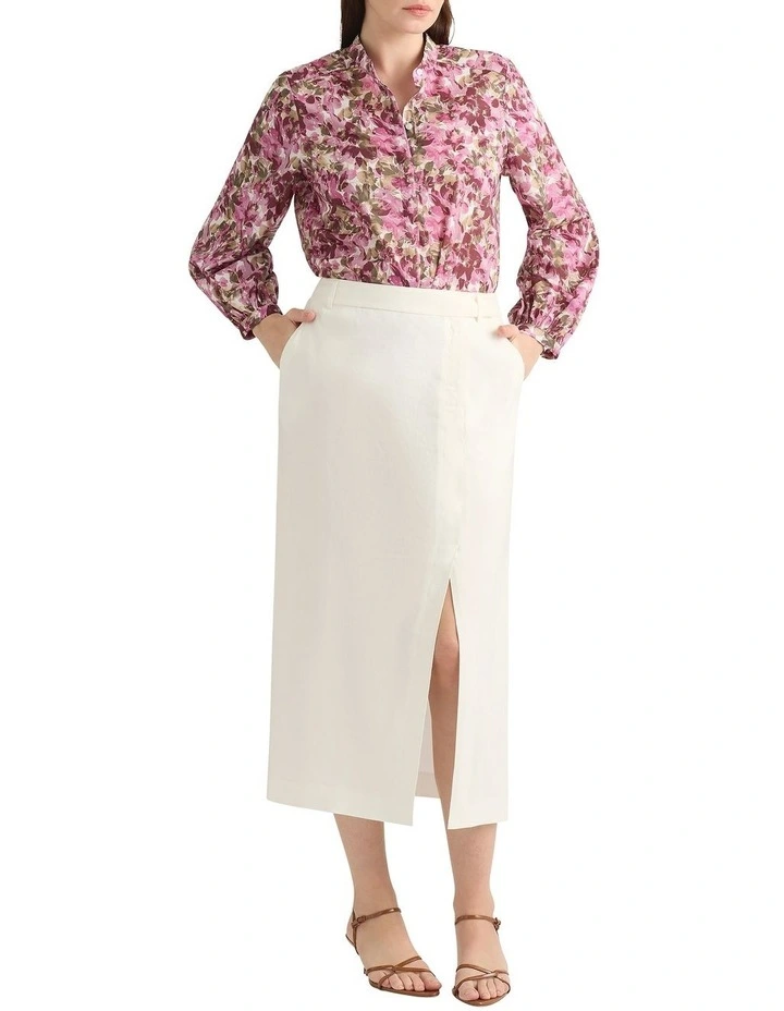 Tessano Cotton Blouse in Mauve Multi image 1