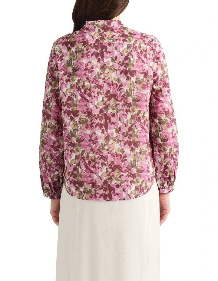 Tessano Cotton Blouse in Mauve Multi image 2
