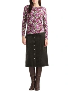 Tessano Bamboo Top in Mauve Multi
