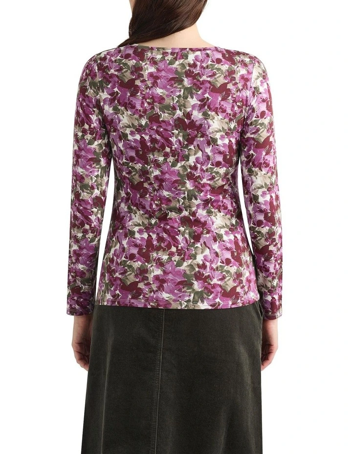 Tessano Bamboo Top in Mauve Multi image 2