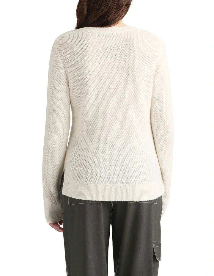 Moss Stitch Knit in Ivory image 2