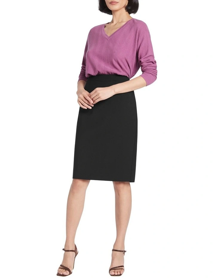 Simone Suit Skirt in Ink image 1