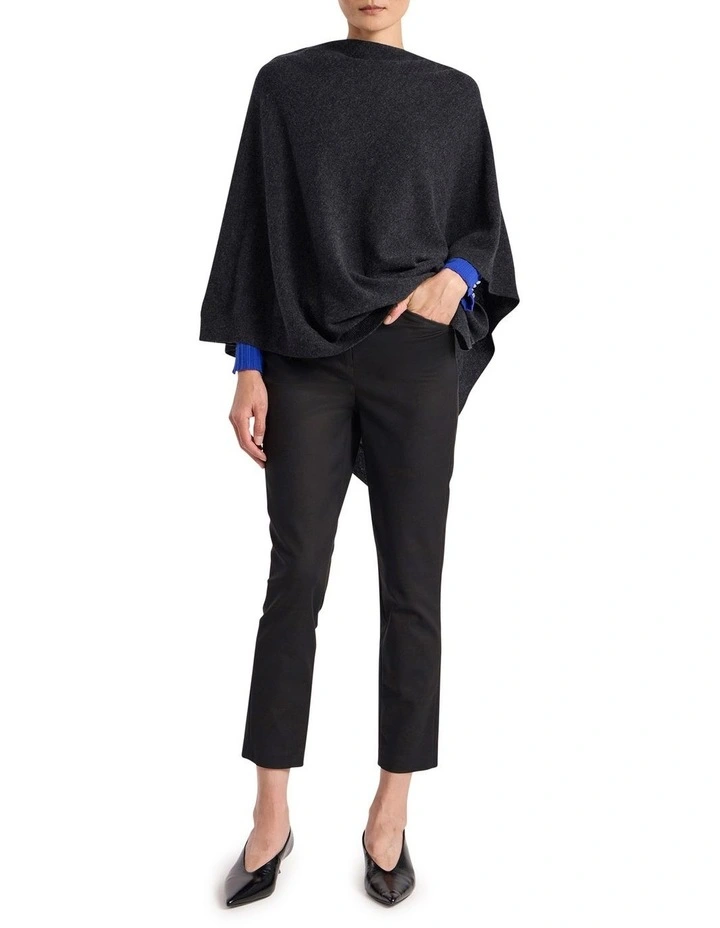 Sarah Compact Cotton Pant in Black image 1