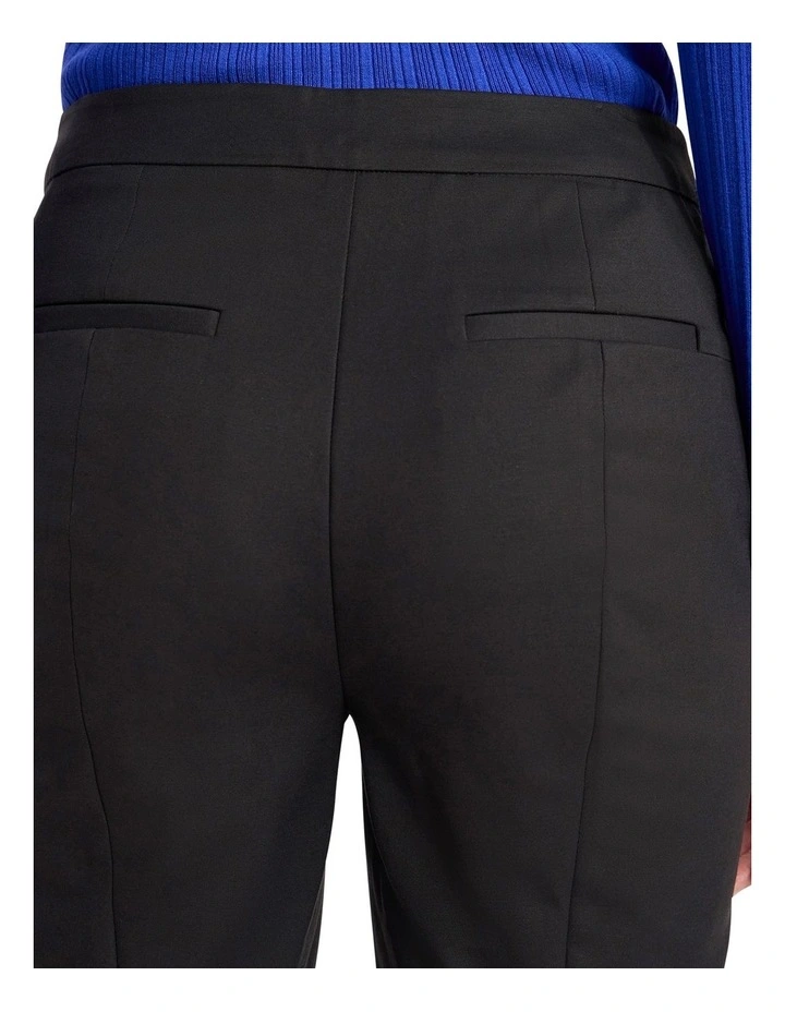 Sarah Compact Cotton Pant in Black image 4