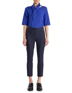 Sarah Compact Cotton Pant in Ink