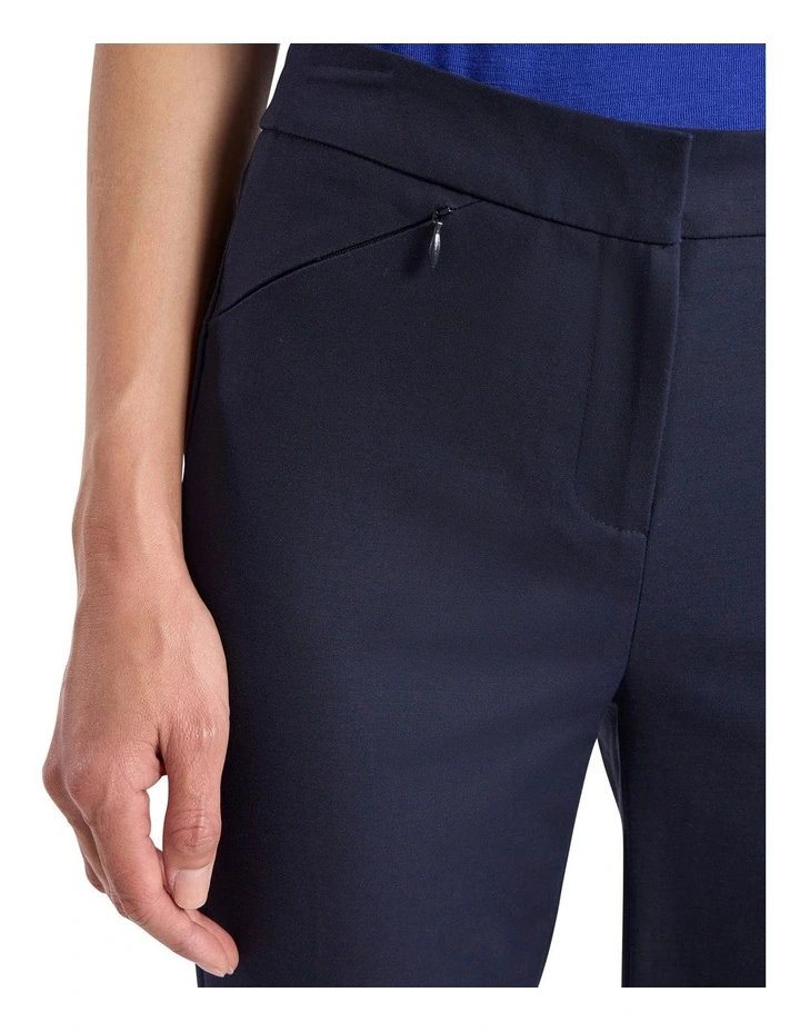 Sarah Compact Cotton Pant in Ink image 3