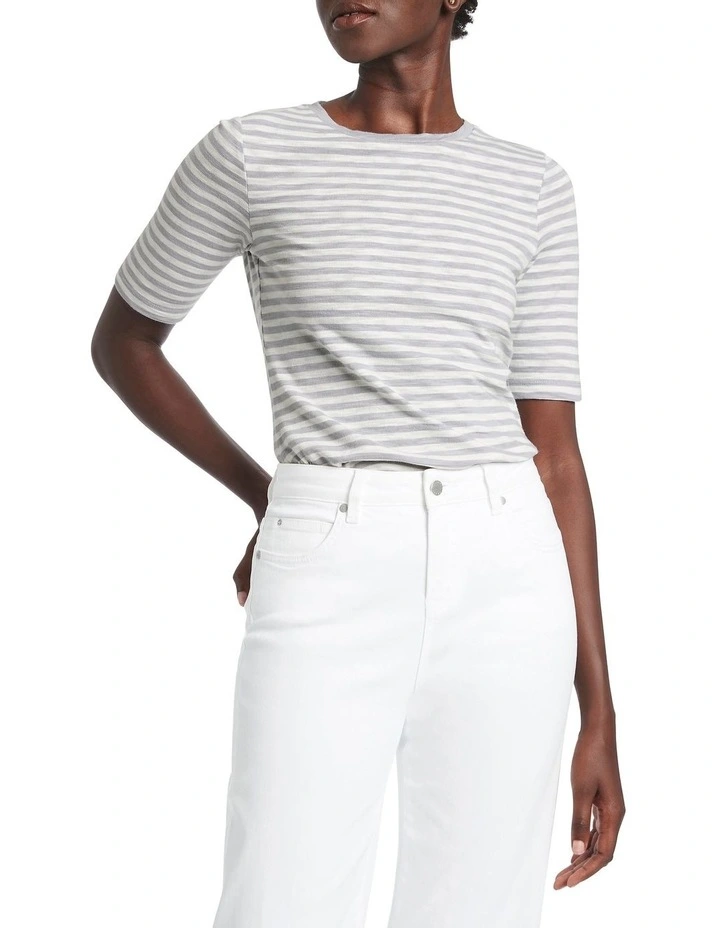 Cassis Stripe Tee Blue image 1