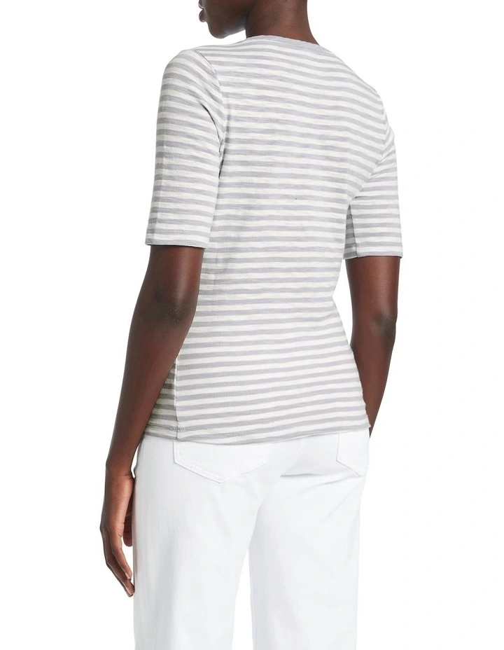Cassis Stripe Tee Blue image 2