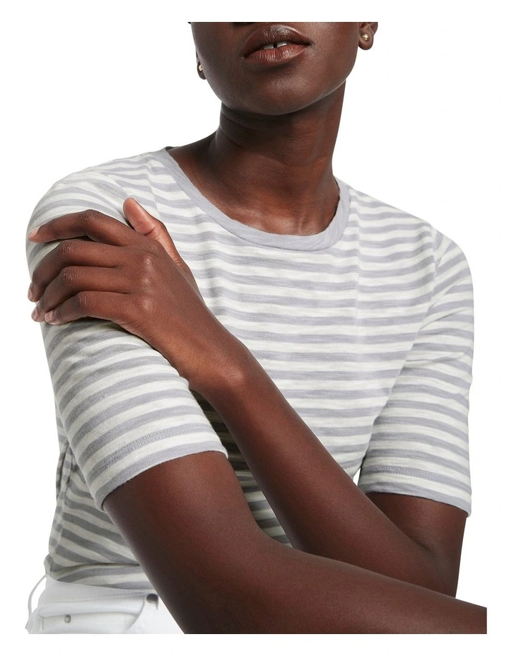 Cassis Stripe Tee Blue image 4