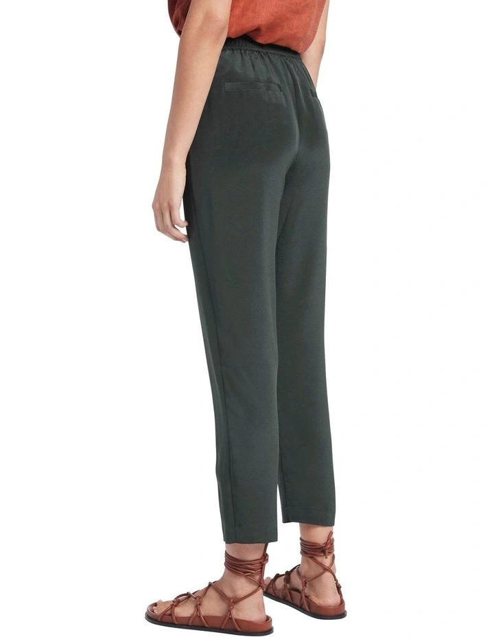 Silvia Stretch Silk Pants Pine image 3
