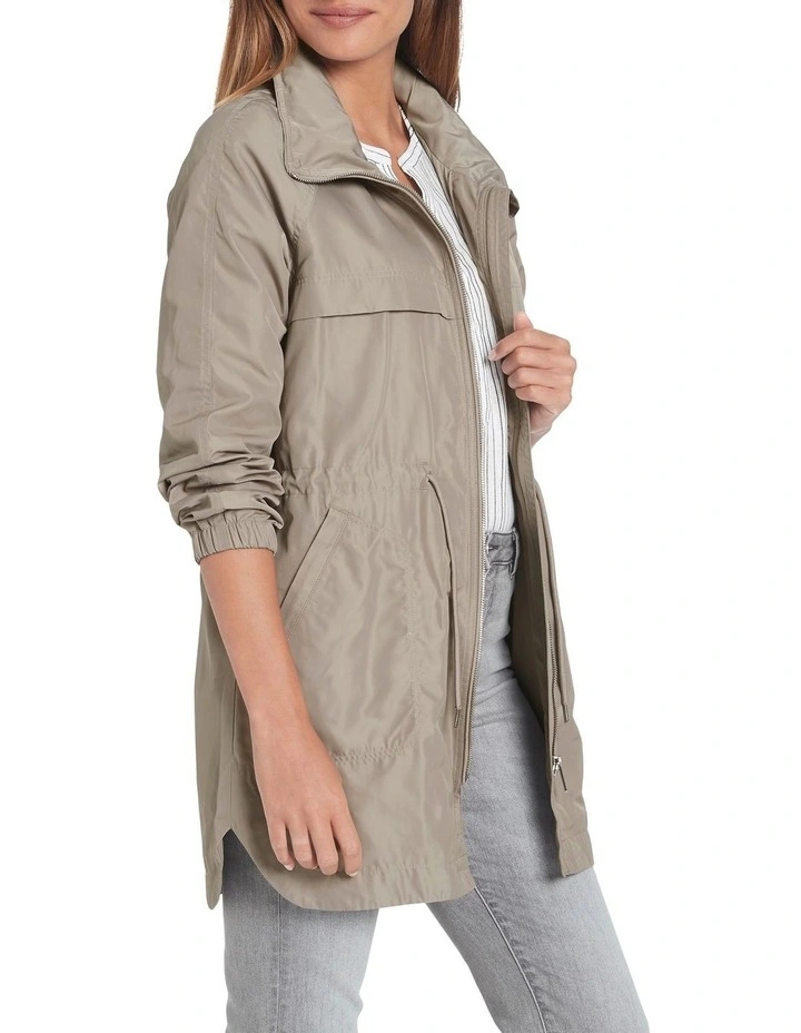Longline Windbreaker Jacket Ammonite image 2