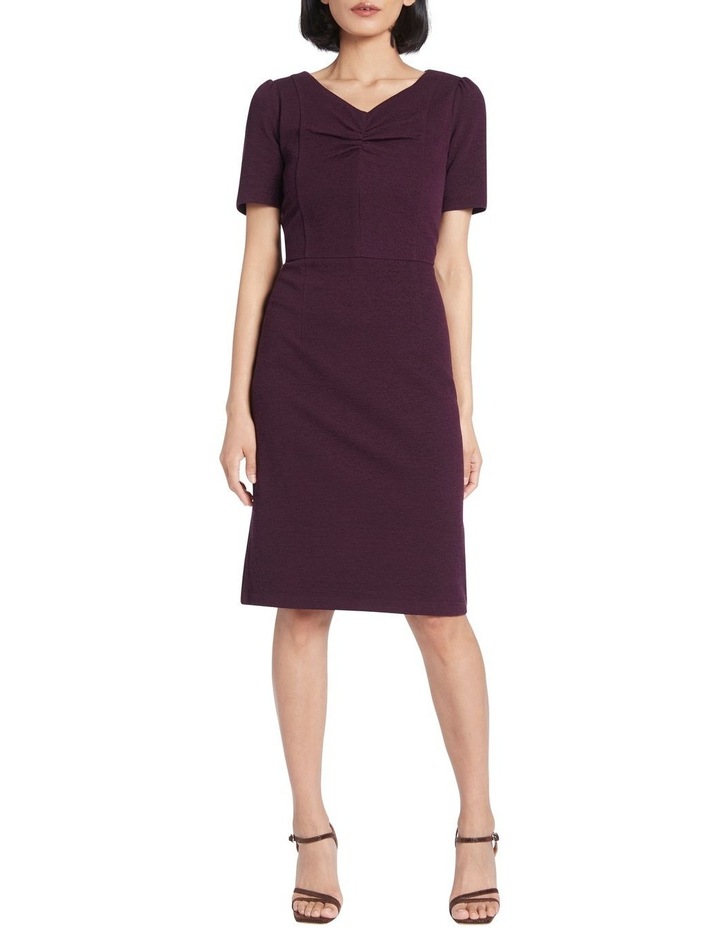 Emilyn Textured Dress Aubergine