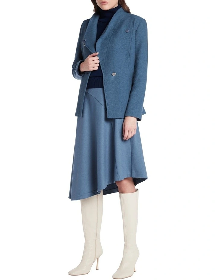 Lea Felted Wool Jacket Steel Blue image 2