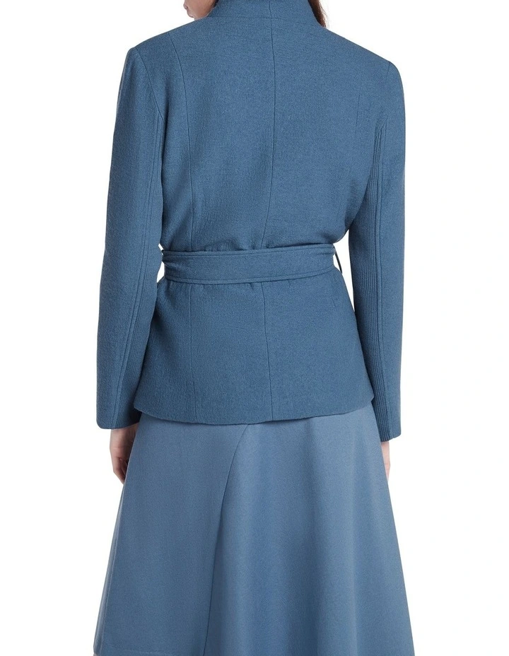 Lea Felted Wool Jacket Steel Blue image 3