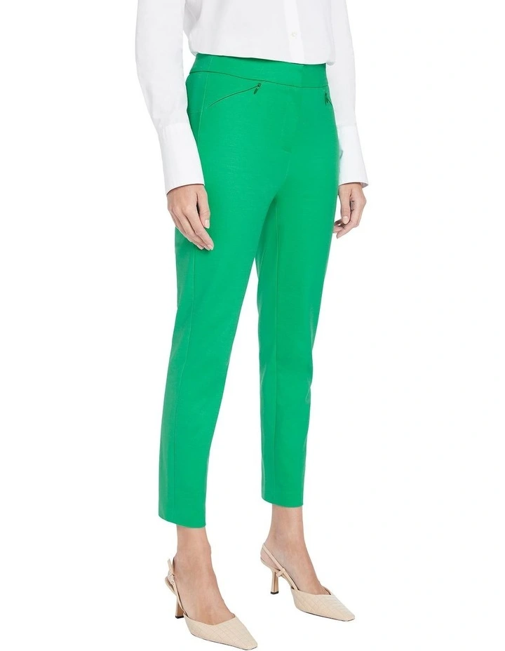 Sarah Compact Cotton Pant in Apple image 1