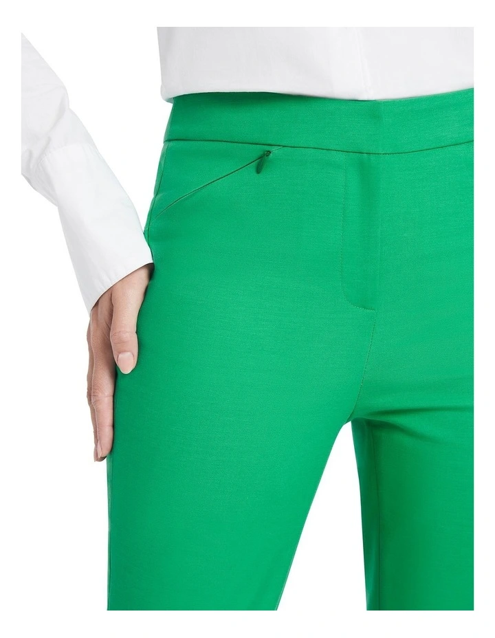 Sarah Compact Cotton Pant in Apple image 4