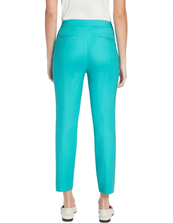 Sarah Compact Cotton Pant in Aquamarine image 3