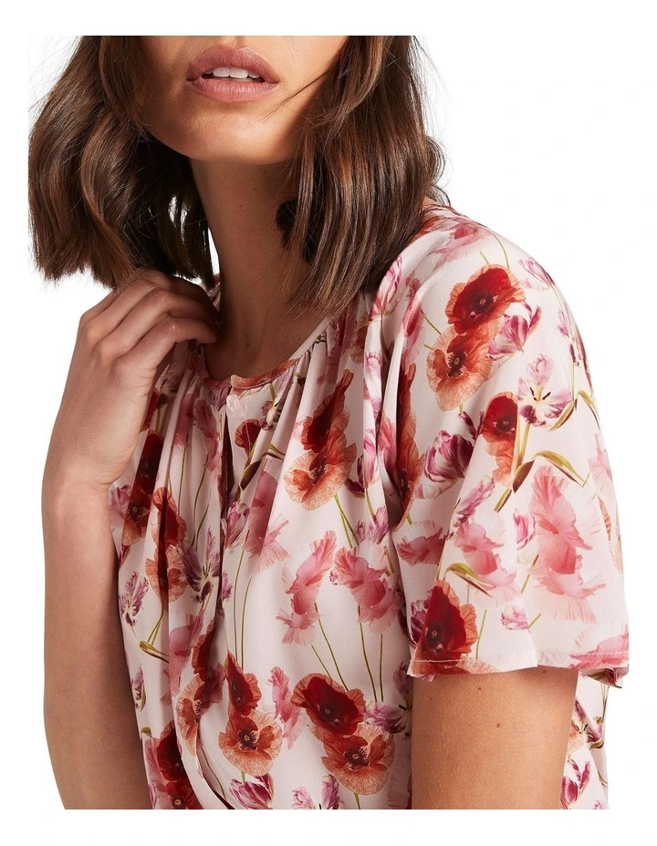 Jaye Silk Top in Pink Multi image 4